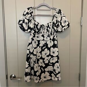 Lush Floral Puff Sleeve Dress